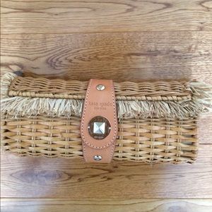 Kate spade straw clutch