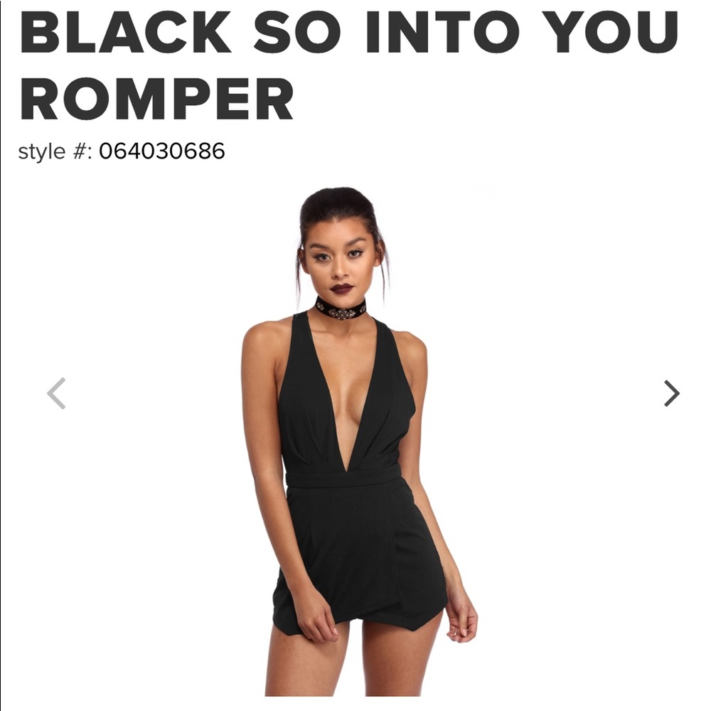 Black Lowcut Romper
