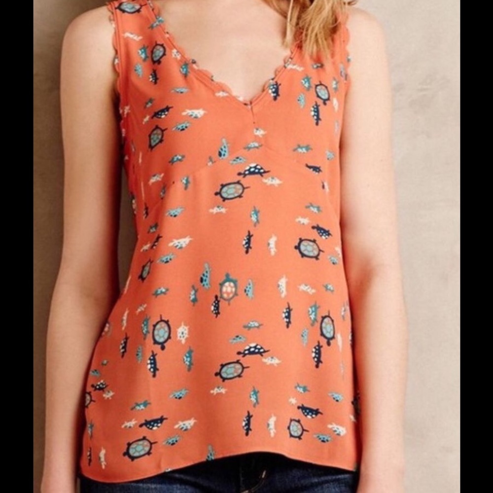 ISO: Maeve "Terrapin" turtle print coral top sz 10