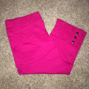 Hot Pink Capri Leggings