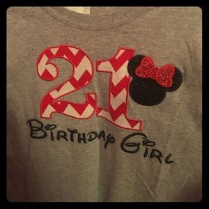 Custom made 21st birthday Disney shirt!
