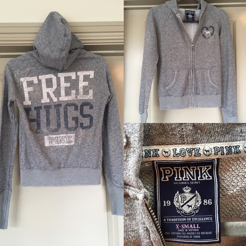 VS Pink zip front XS hoodie