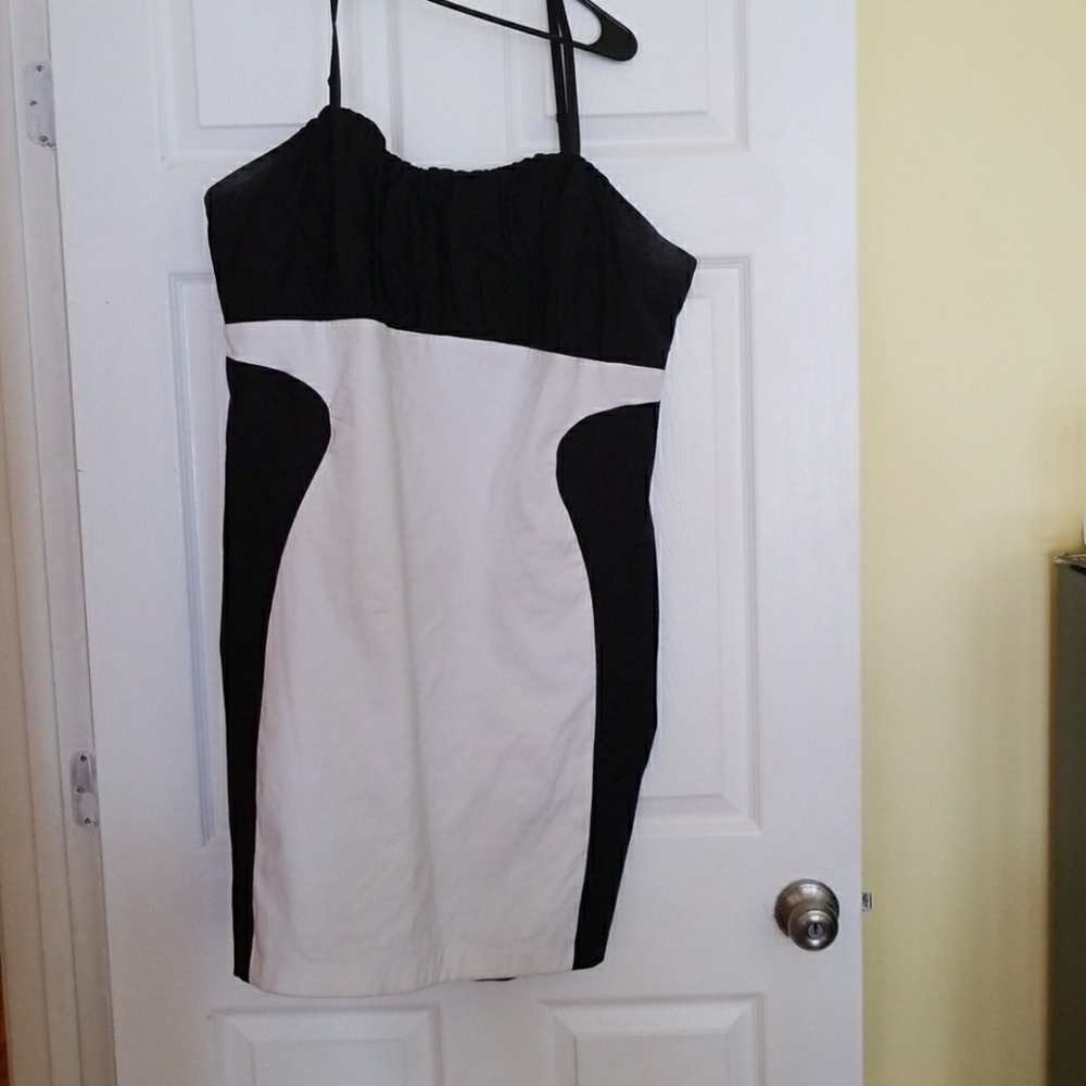 Black and white party dress
