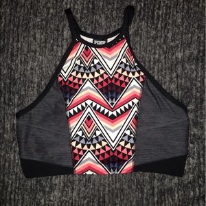 VS Pink L Ultimate High Neck Sports Bra