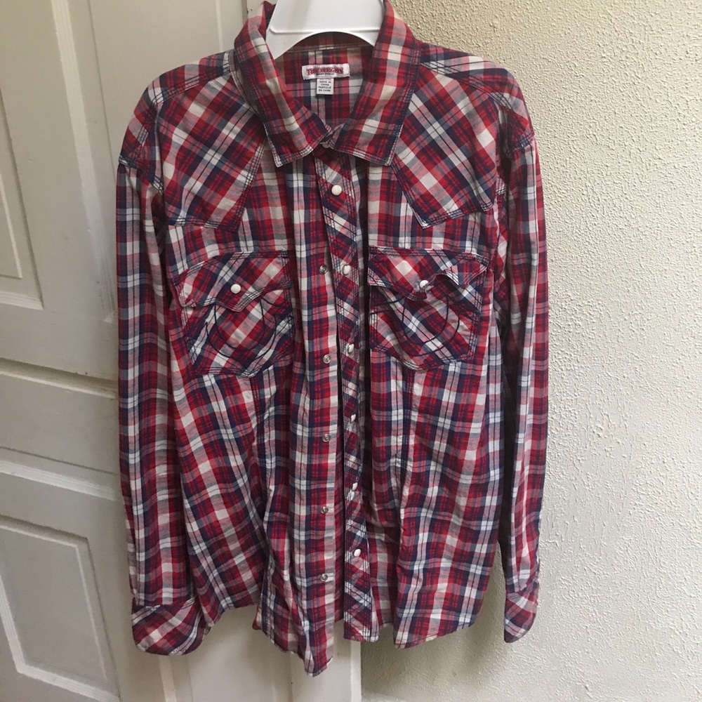 True religion button down shirt