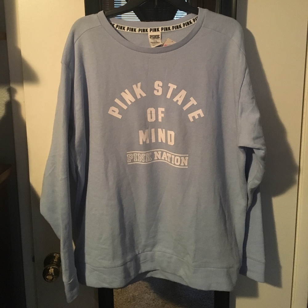 Victoria's Secret Pink blue sweatshirt size L