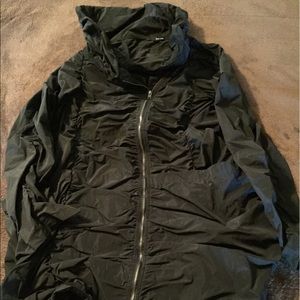 Sun Kim Comfy Black Poly Taffeta Vertical Ruche