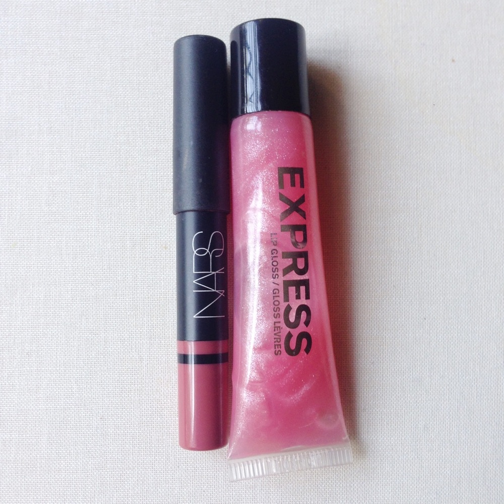 NARS satin lip pencil $ express lipgloss