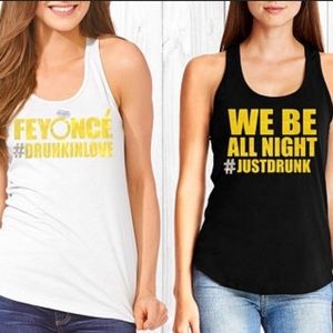 Feyonce' bridal tank/ single ladies rhinestone