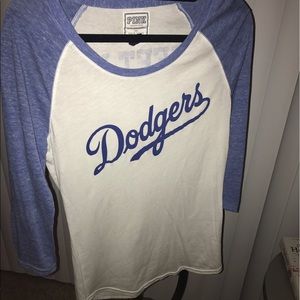 Victorias Secret PINK Dodgers Baseball T Shirt M