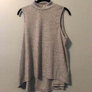 Grey turtleneck tank top. Perfect for layering!