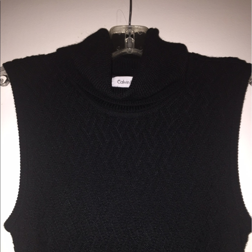 Calvin Klein Sleeveless Merino Wool Sweater  Dress