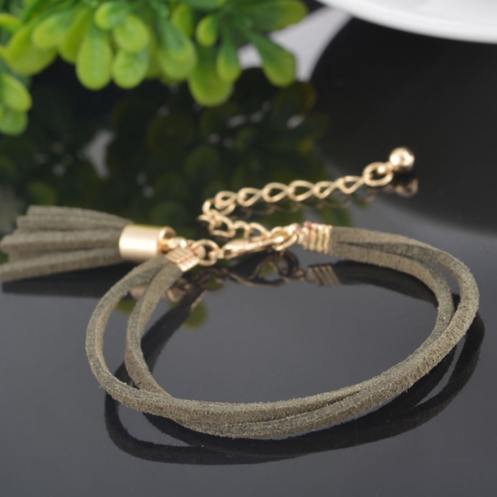 5 for $25 • Army Green Suede Leather Bracelet