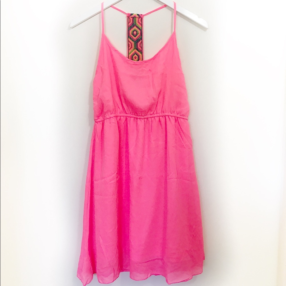 NEW Neon Pink Summer Dress - Picture 1 of 5