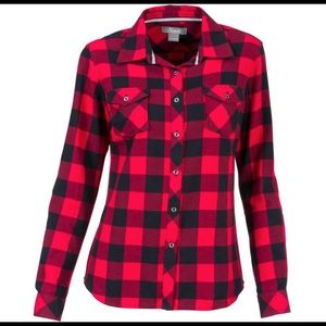 Natural Reflections button up flannel shirt