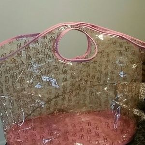 Vintage Dooney & Bourke  clear beach bag