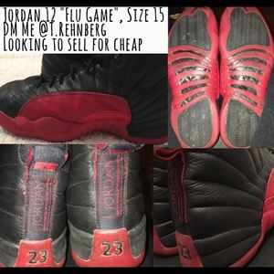 Jordan 12 Flu Game Size 15