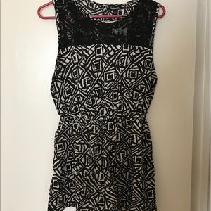 BNWT Silky romper with lace detail