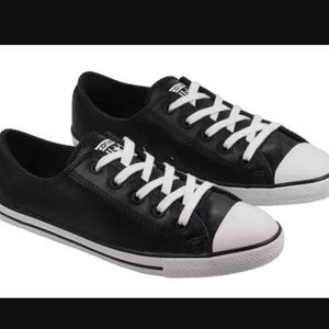 Dainty Leather Converse Brand New in Box