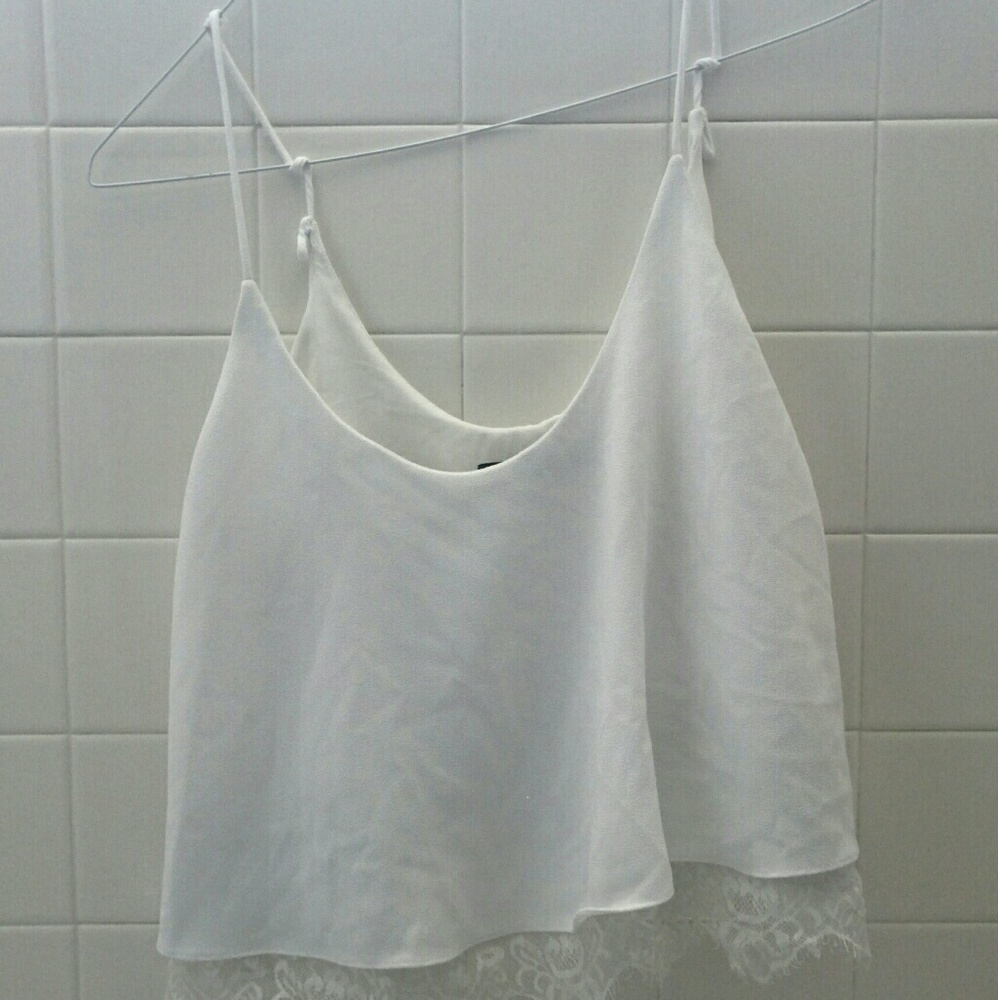 Zara chiffon lace top