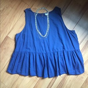 Dark Chambray Blouse XXL