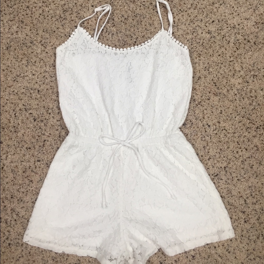 White lace romper
