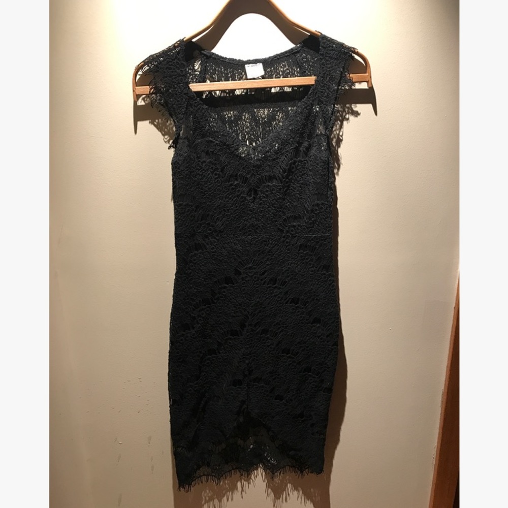 Free people black lace bodycon