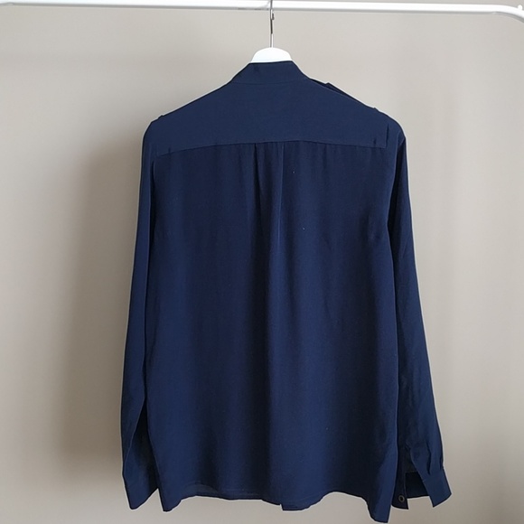 Club Monaco. silk button top. - Picture 2 of 7