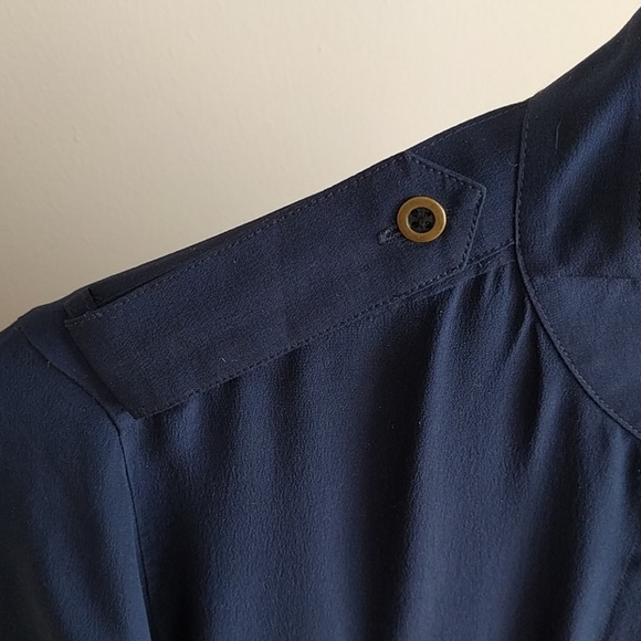 Club Monaco. silk button top. - Picture 3 of 7