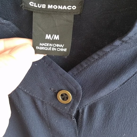 Club Monaco. silk button top. - Picture 5 of 7
