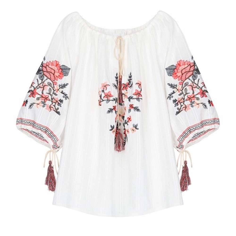 🦋LAST-S🦋 Gorgeous Embroidered Off Shoulder Top - Picture 2 of 7