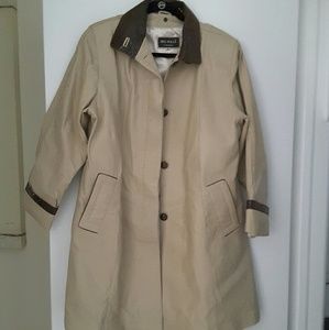Leather trench coat