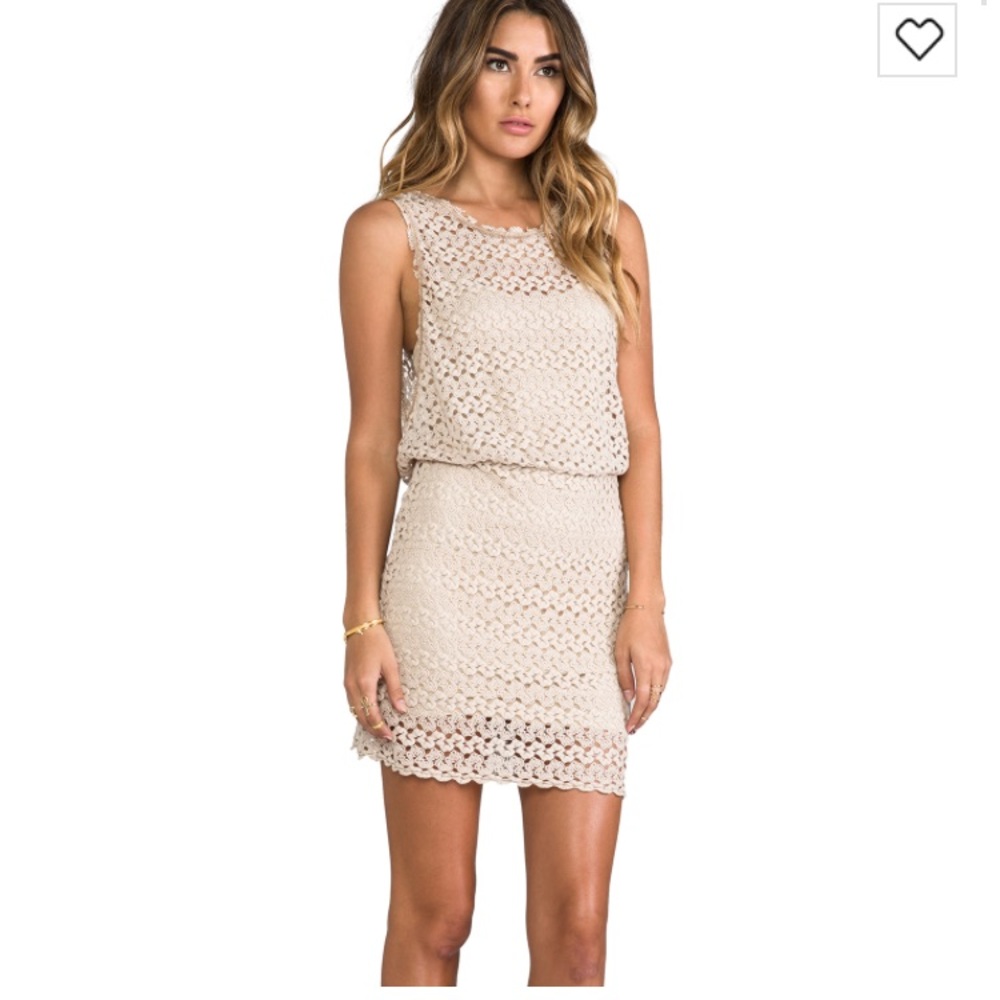 Free People crochet dress in natural size S