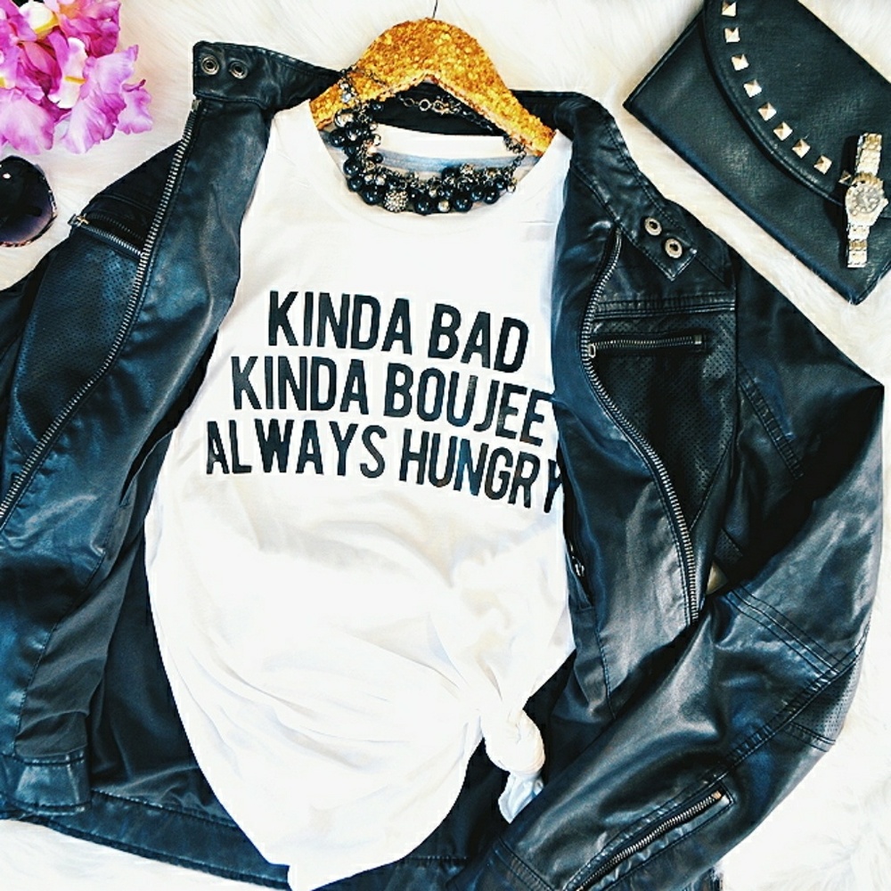 3xHP! ⭐ Kinda Bad, Kinda Boujee, Always Hungry Tee - Picture 1 of 5