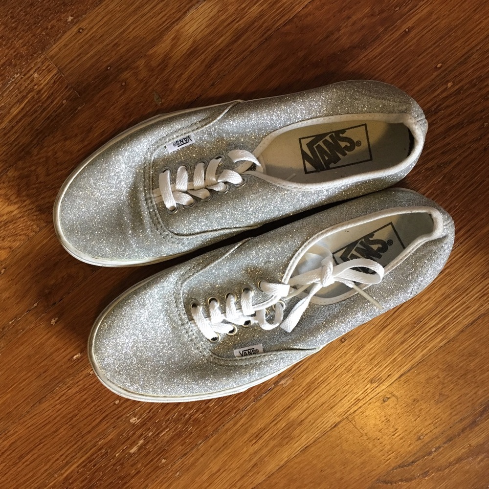 Silver Sparkly Vans