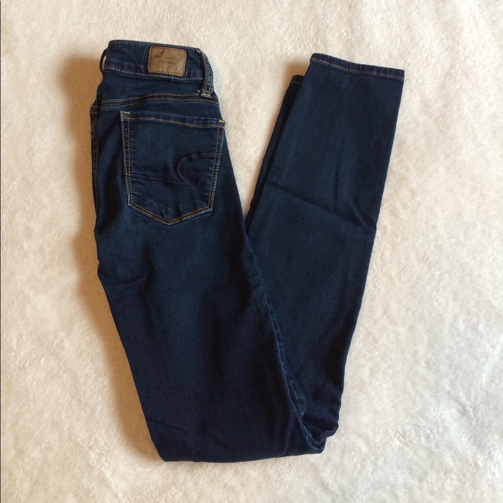 American Eagle 00 Super Stretch Dark Skinny Jeans