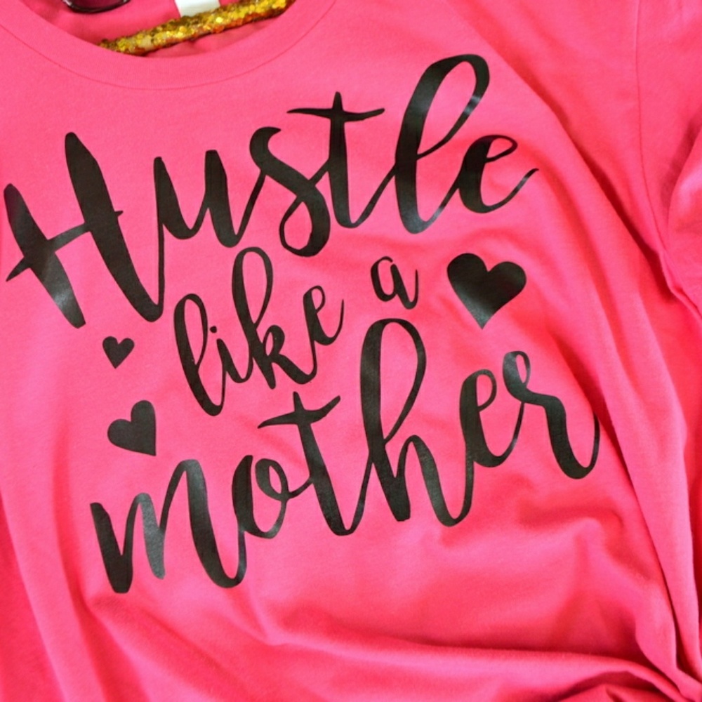 HP! ⭐ Hustle Like A Mother Funny Mom Shirt - Picture 3 of 4