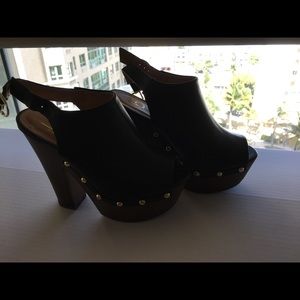Black Peep Toe Booties