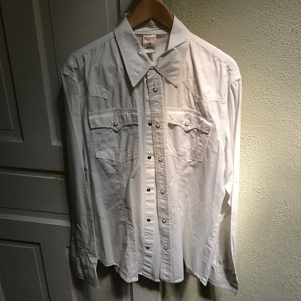 True religion button down shirt