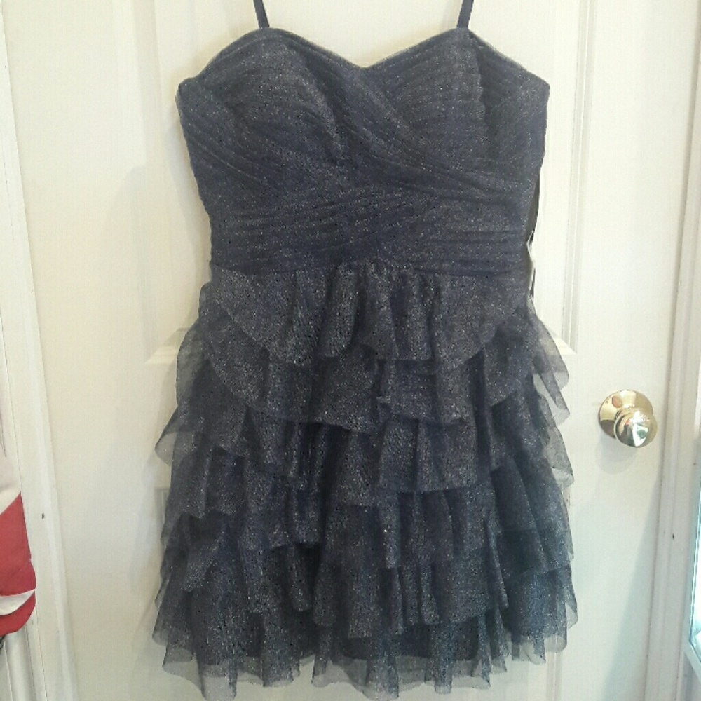 Adrianna Papell formal/cocktail navy sparkle sz 12