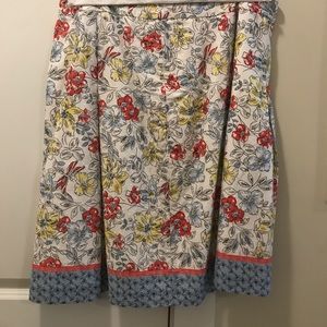 Vintage look Talbots skirt 16W Swiss dot and print