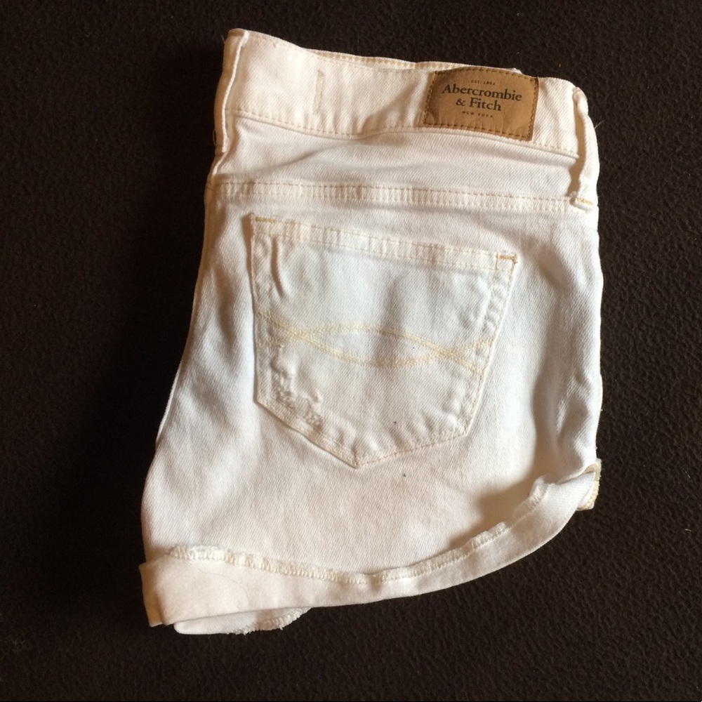 A&F White Jean Shorts