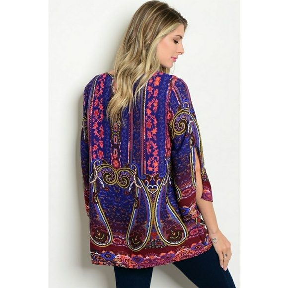 Blue Paisley Multi Blouse - Picture 2 of 3