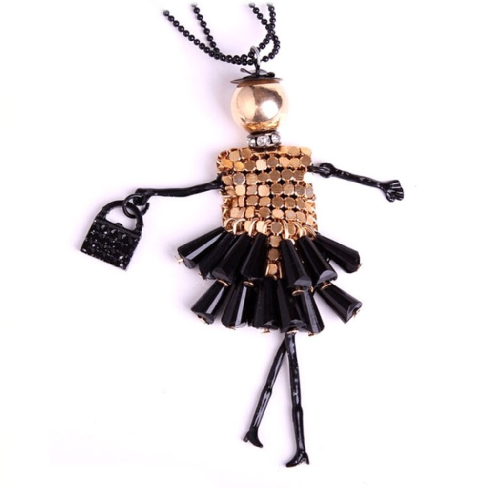 5 for $25 • Golden Dancing Doll Necklace
