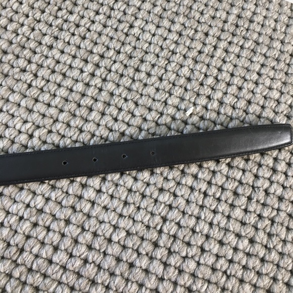 Tiffany and Co black leather belt