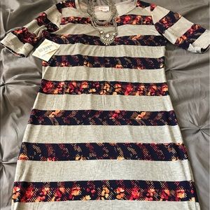 NET Lularoe Medium Julia!  Floral & Stripes!
