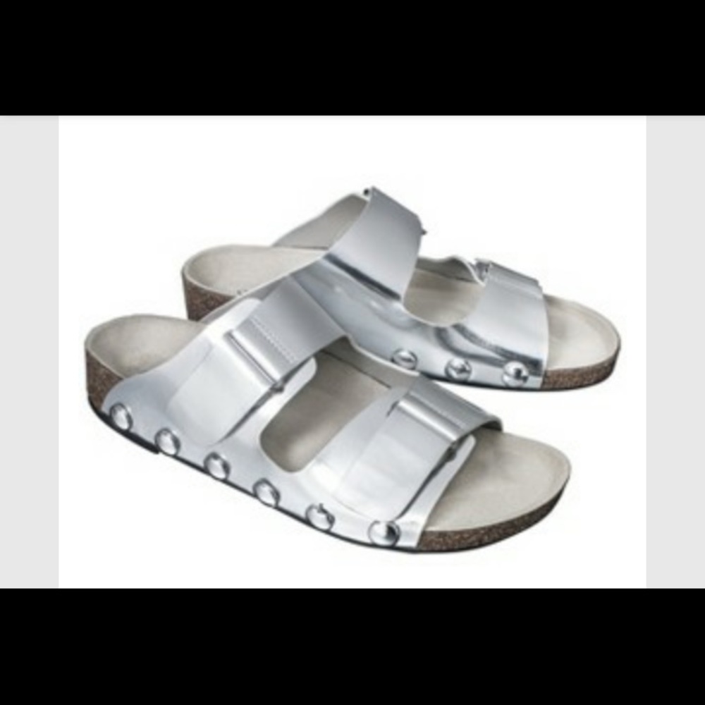 Sam & Libby silver ashford birkenstock like