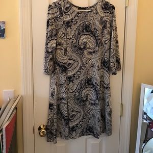 Purple paisley untouched stretchy dress!