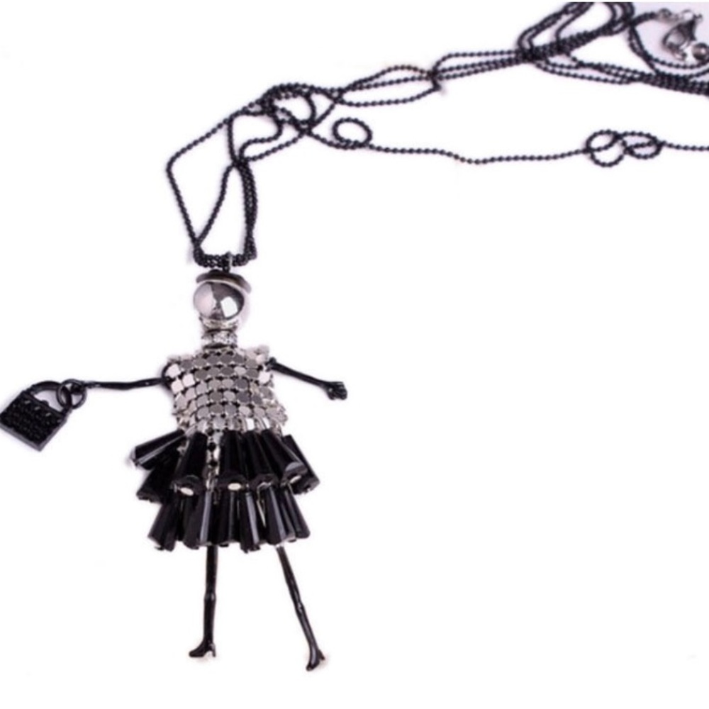 5 for $25 • Silver Dancing Doll Necklace