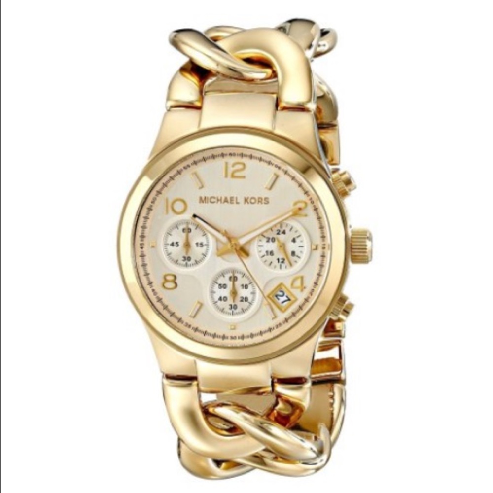 *SALE* Michael Kors gold chain link bracelet watch